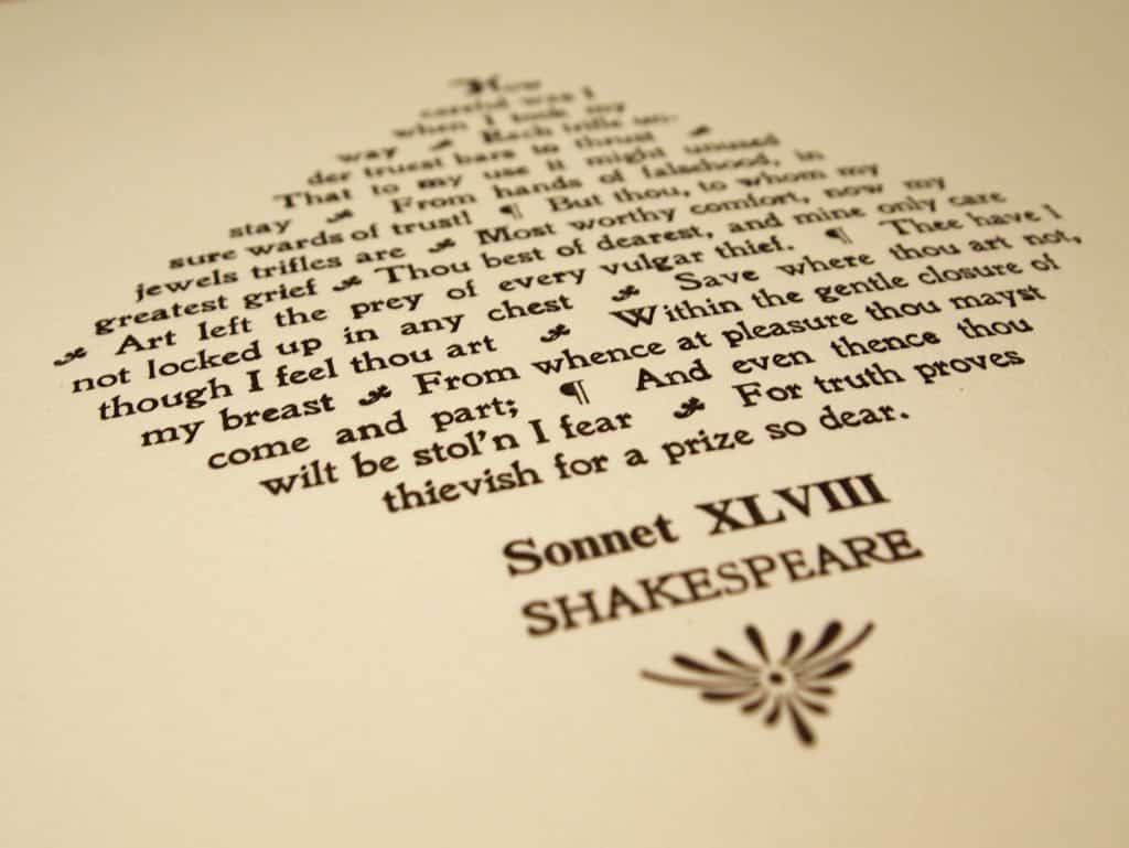 Sonnet XLVIII, Shakespeare