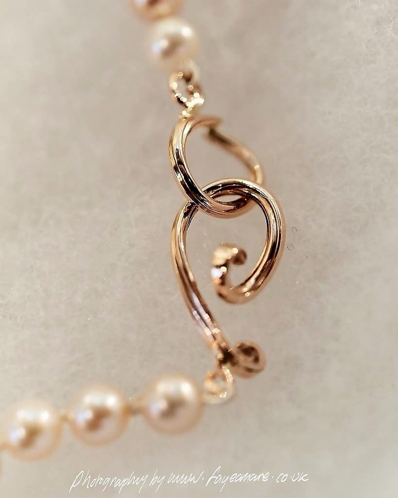 Pearls with 9ct Rose Gold