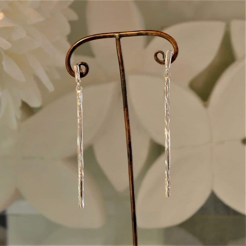 “Vines” Sterling Silver Drop Earrings