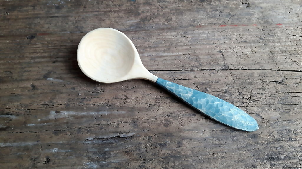 Decorated eating spoon