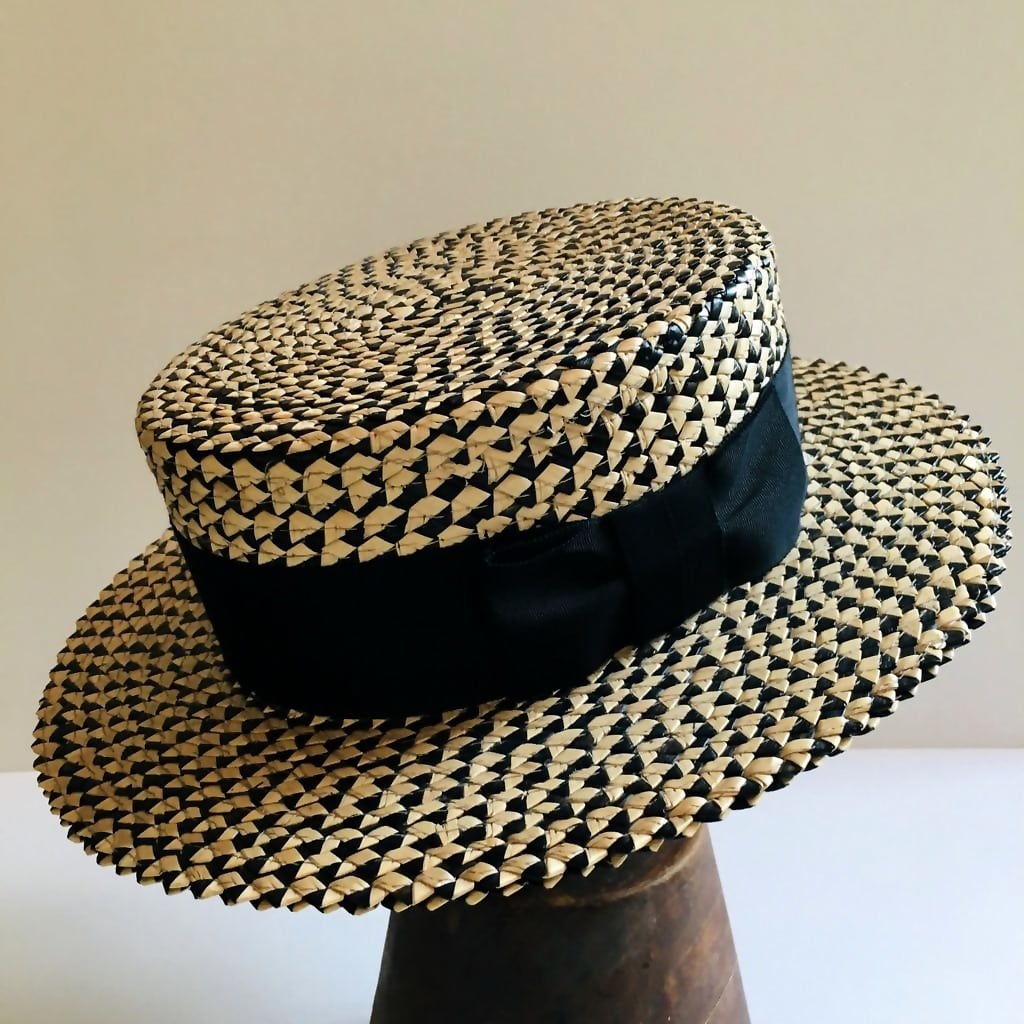 Traditional Straw boater hat