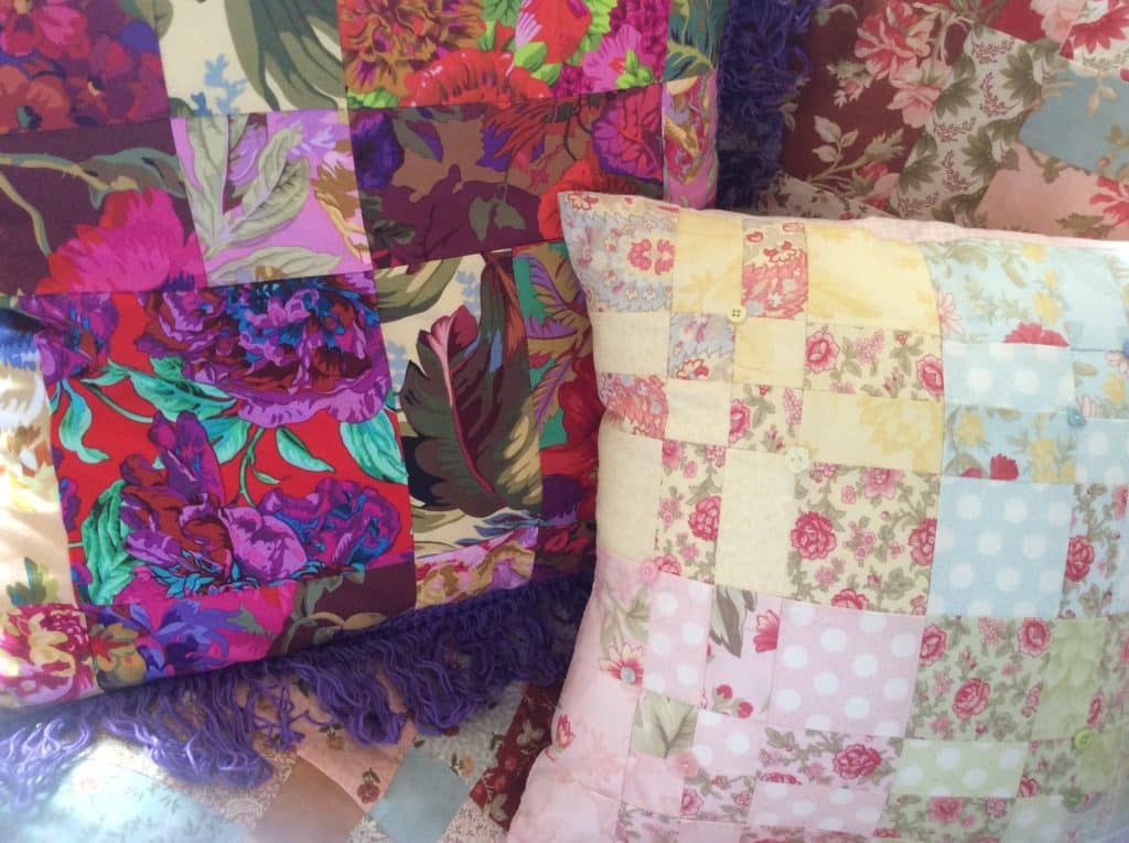 These are some of my favourite patchwork pieces used as samples in classes and workshops