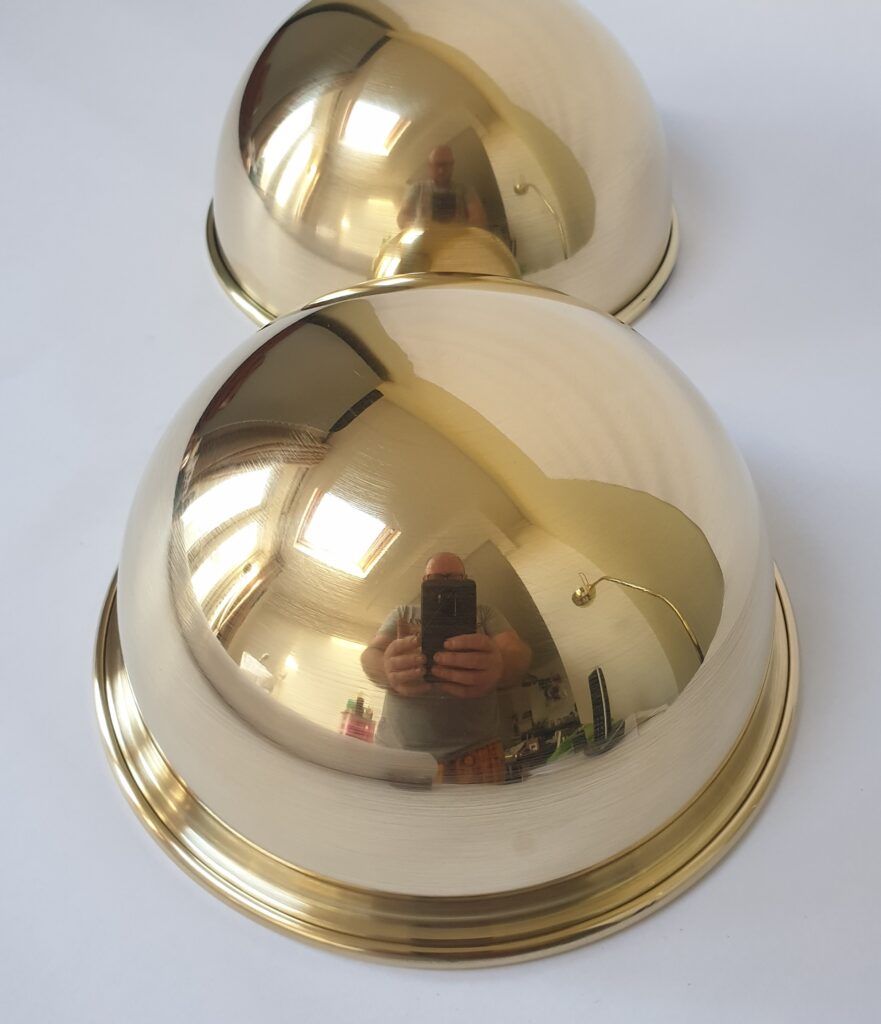 Brass bowls for magician Ben Hart