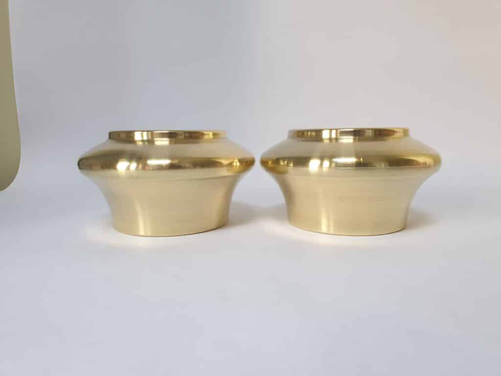 Brass locomotive chimney caps