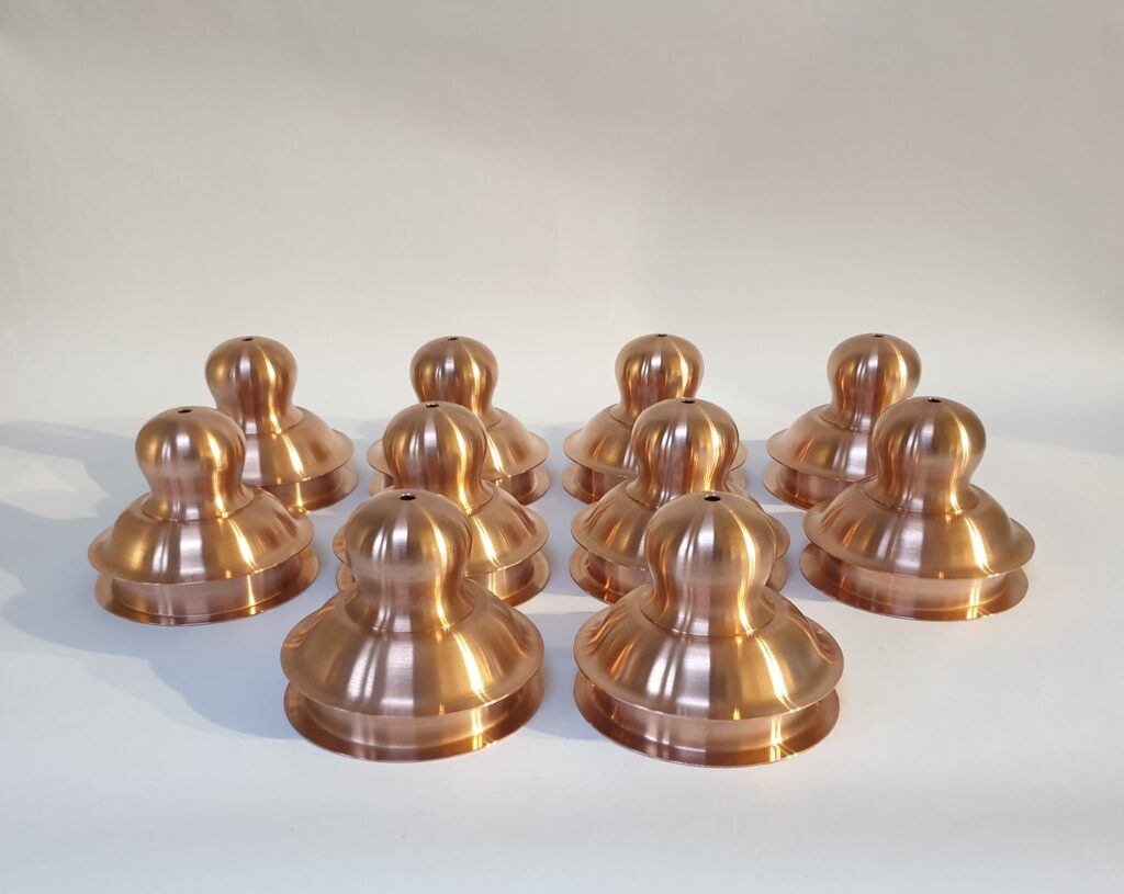 Reprodution vintage copper lighting components