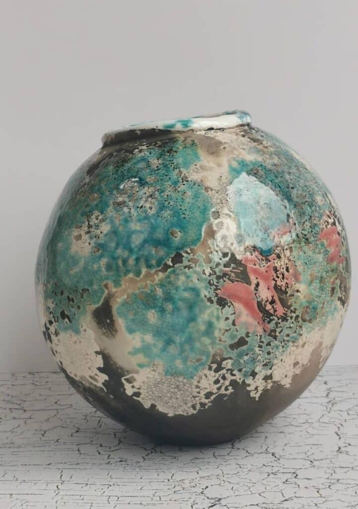 Cherry Blossom Glyph Moon Jar