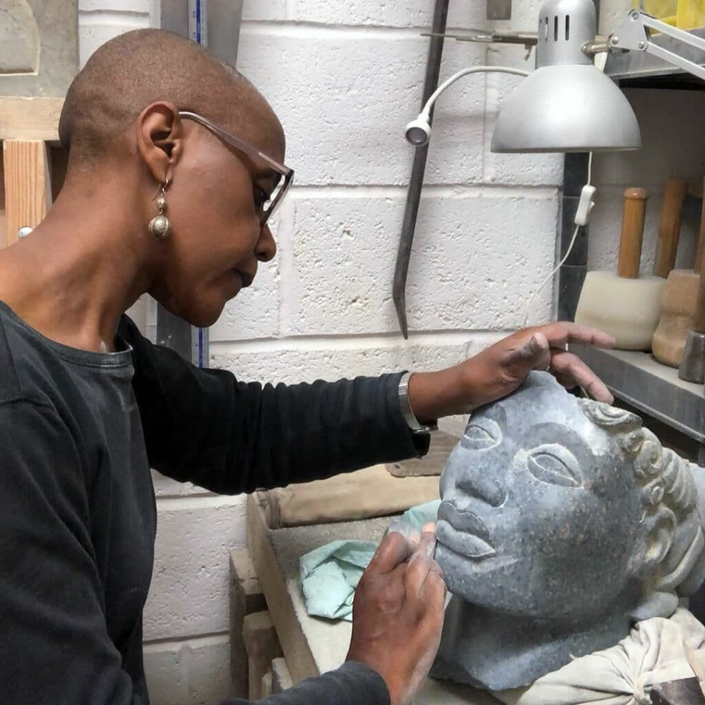 Marcia Bennett Male, stone carver