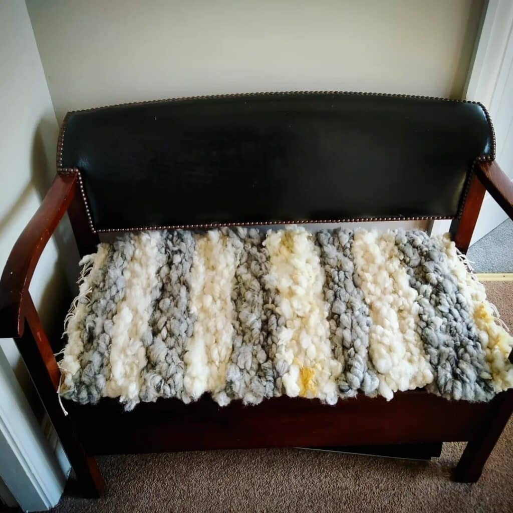 Handwoven Striped Wool Rug