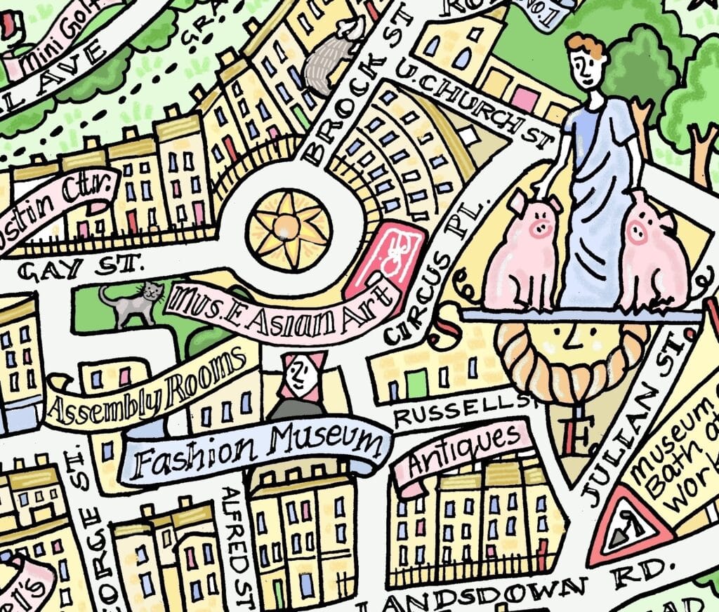 Detail from map of Bath