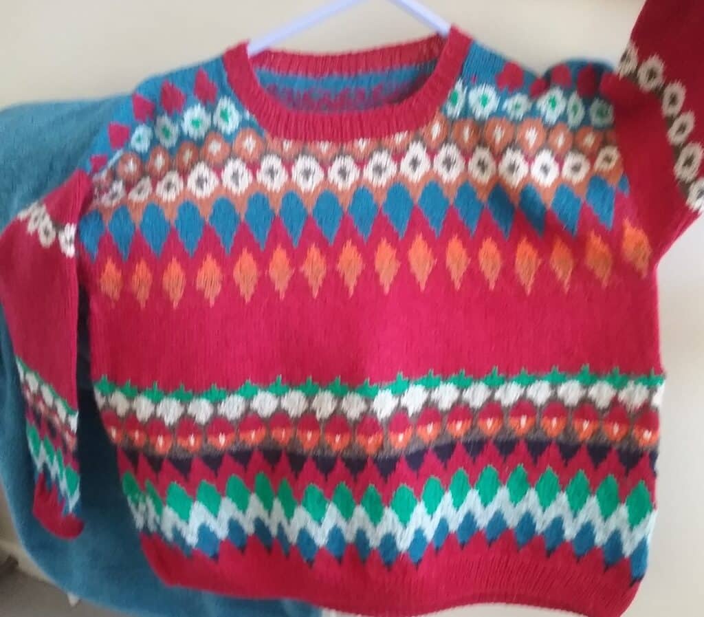 Multicoloured Shetland sweater