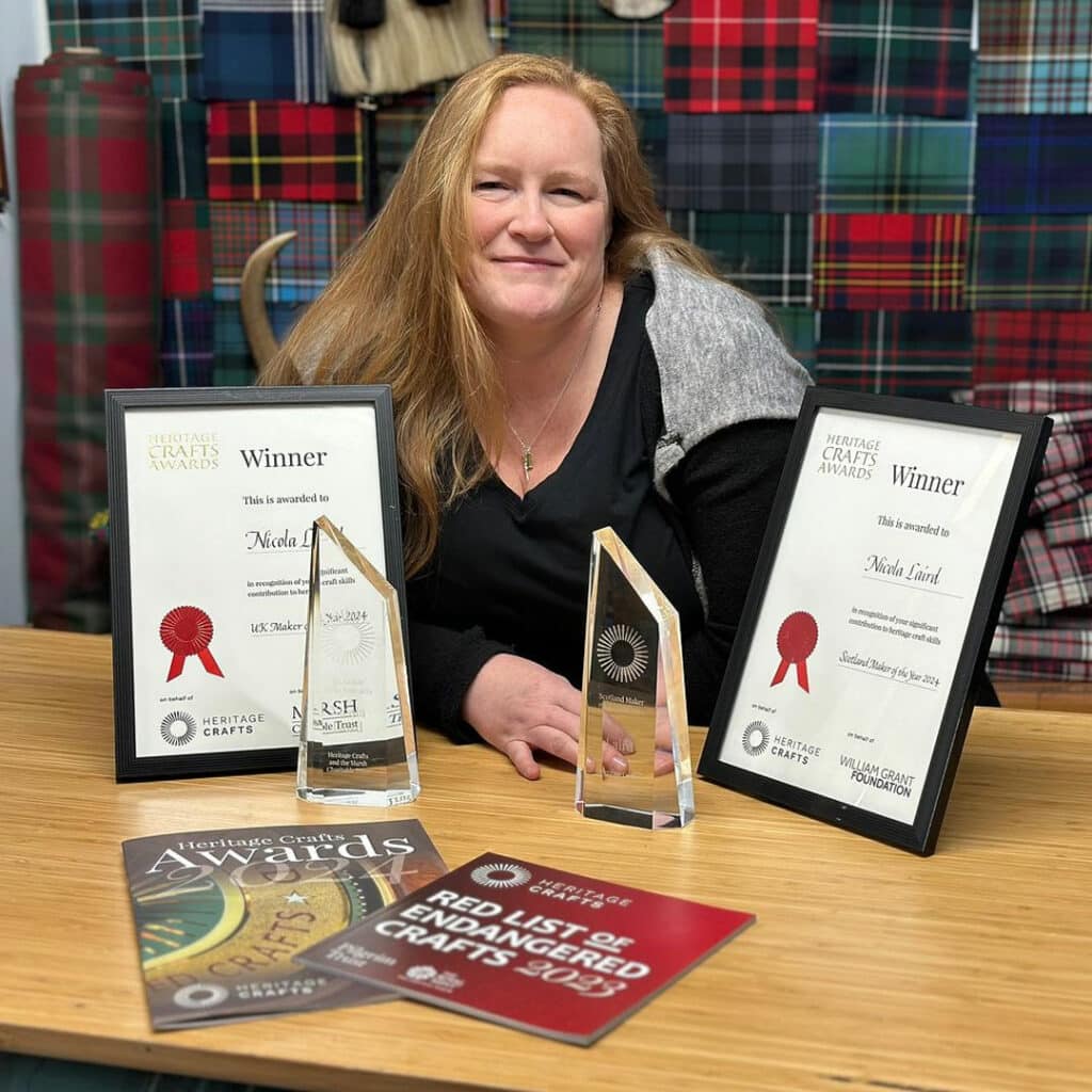 Edinburgh kilt maker maker wins inaugural Heritage Crafts Scotland and UK Maker of the Year Awards 2024