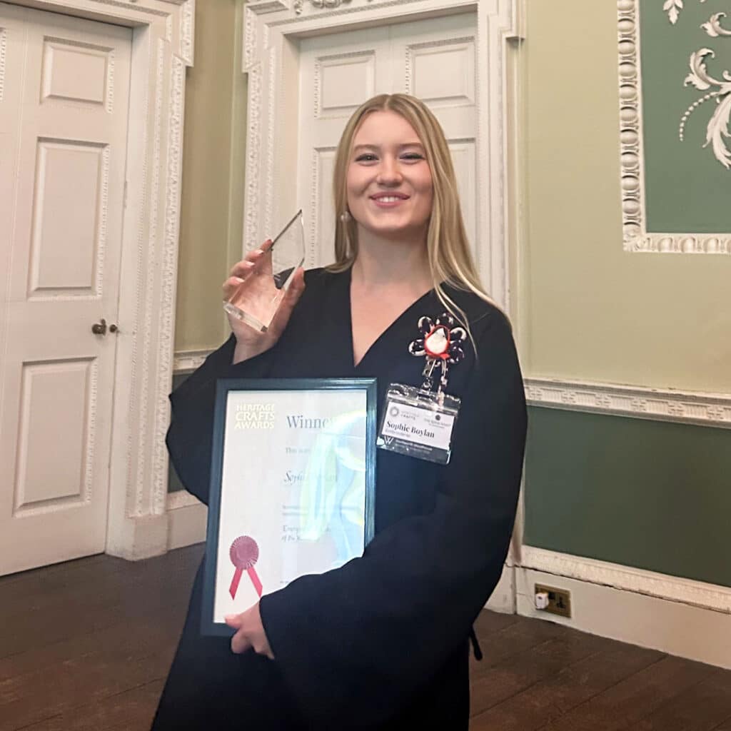 Sophie wins Heritage Crafts Emerging Embroiderer of the Year Award 2025