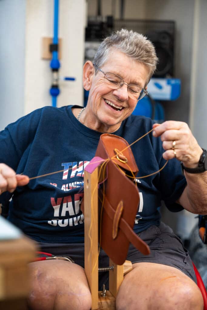 Mary King, Leatherworking