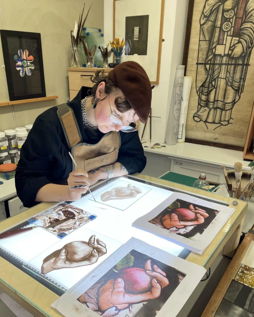 Emmaly Crimmel, stained glass maker