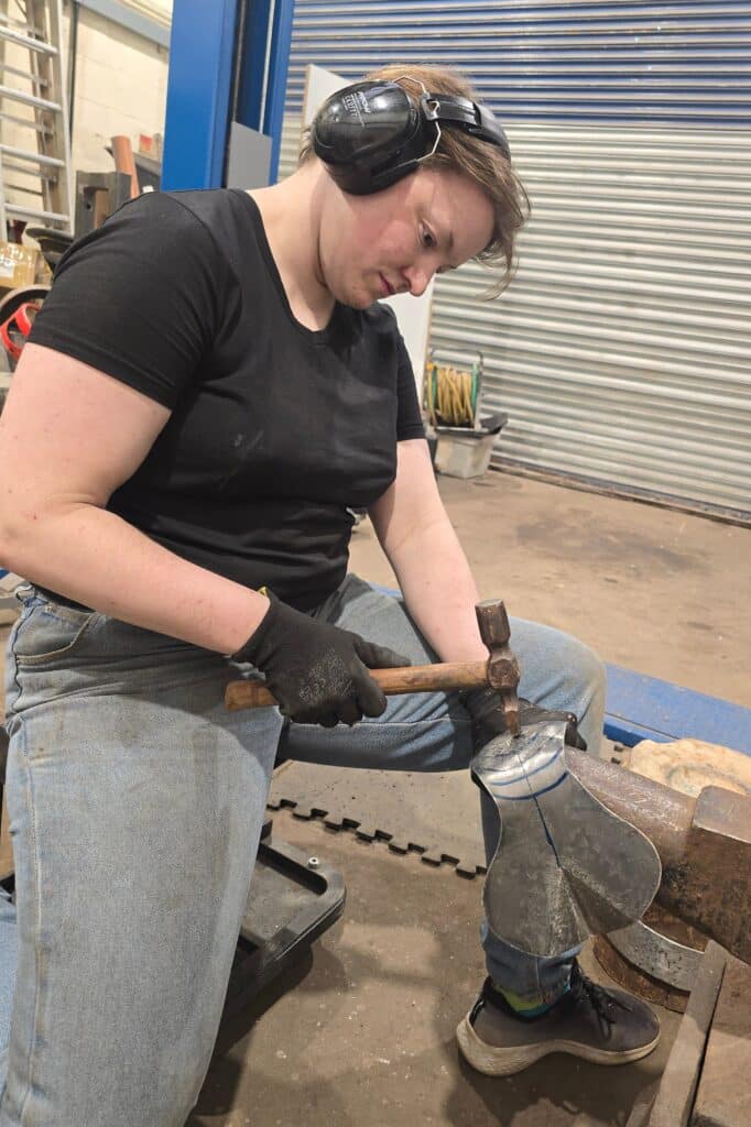 Evie Spurdle, armour making