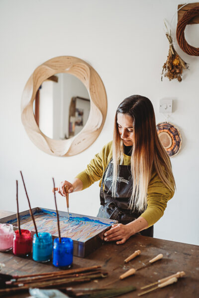 ebru with ebru marbling art with mindfulness