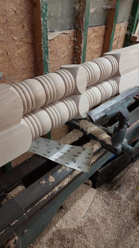 Turned axle cases for gypsy living wagons