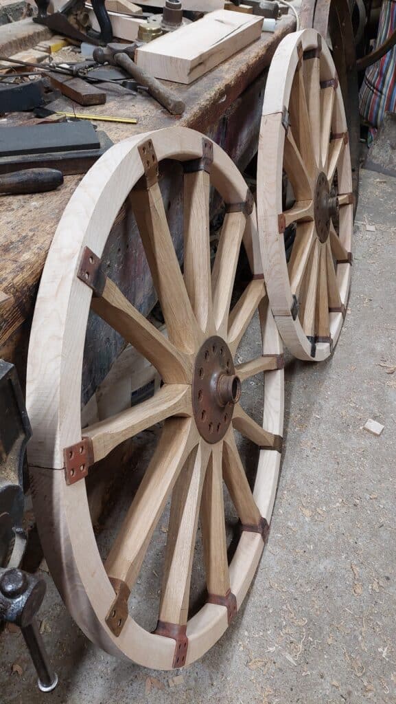 Gun carriage wheels