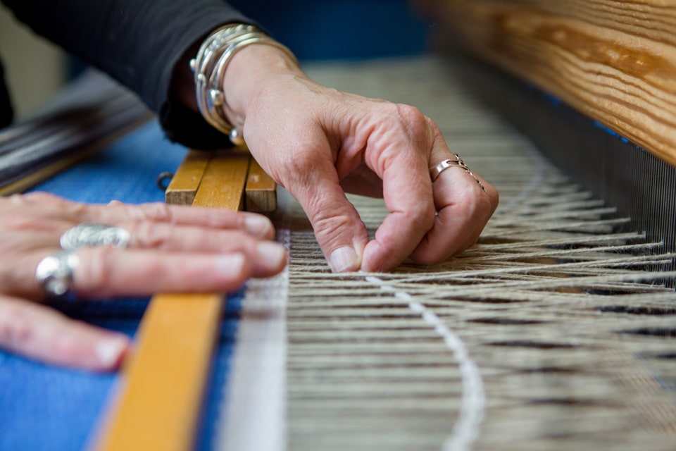 Jacqueline James weaving (detail)