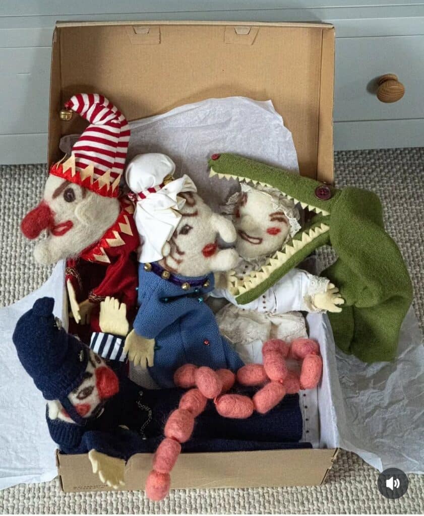 Needle felted Punch & Judy