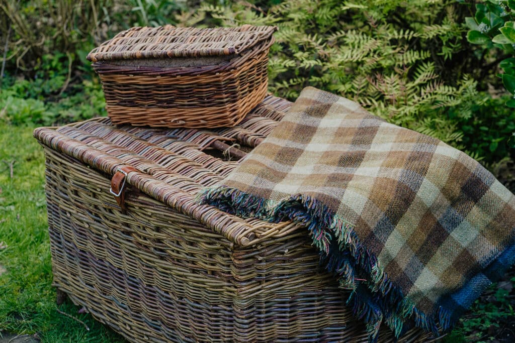 Memory box and large rectangular fishing basket