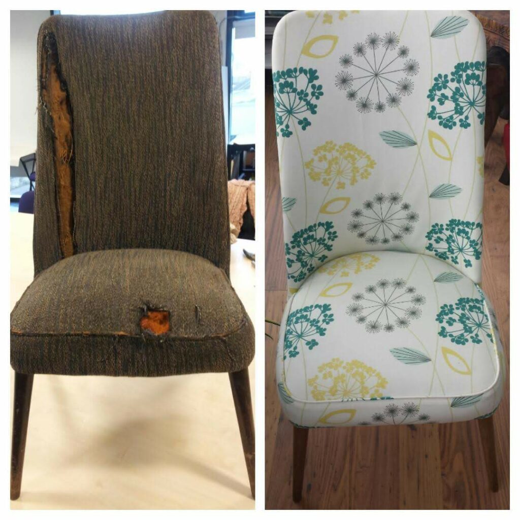 Cocktail Chair using Traditional Upholstery