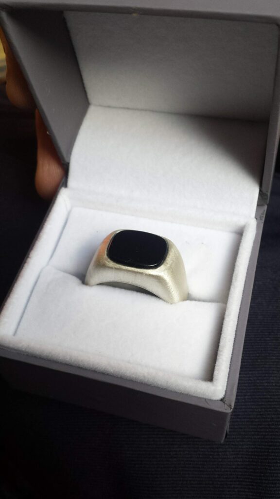 Male sterling silver Signet Ring