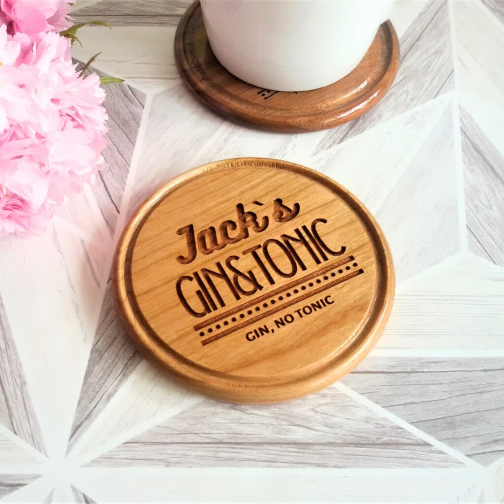Personalised Wooden Coaster For Drinks