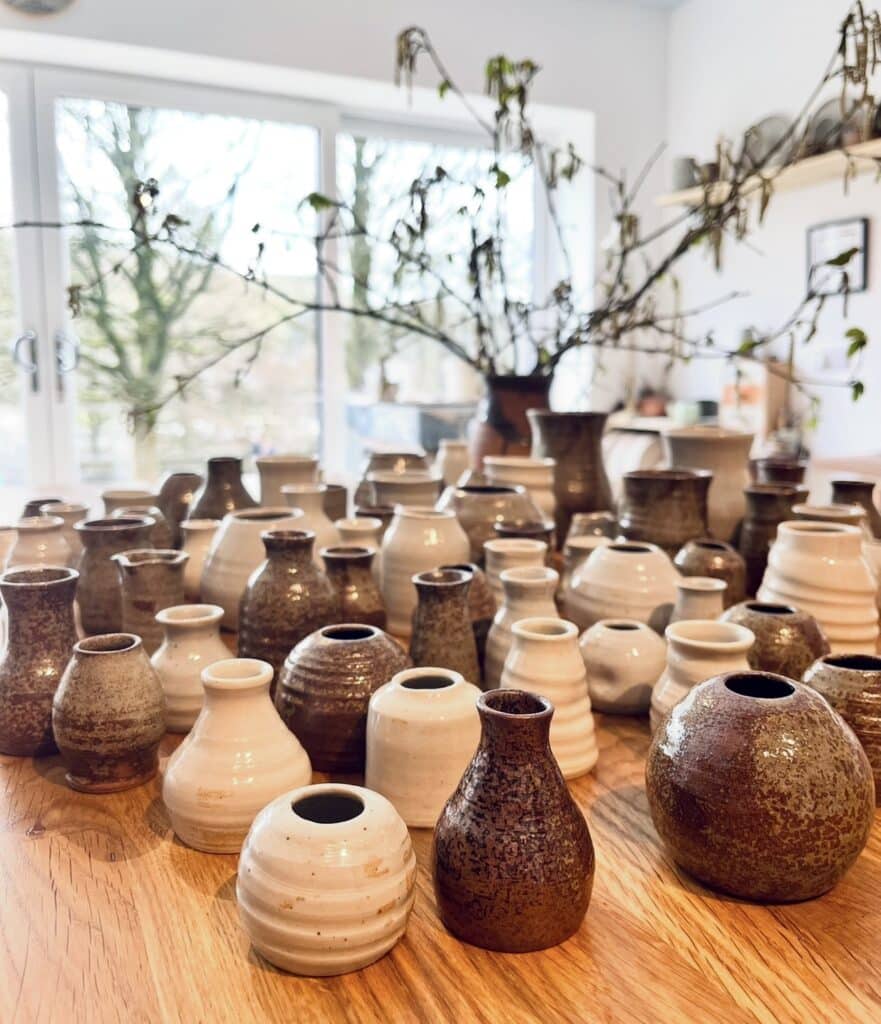 Commissions welcome, a collection of mini wedding vases