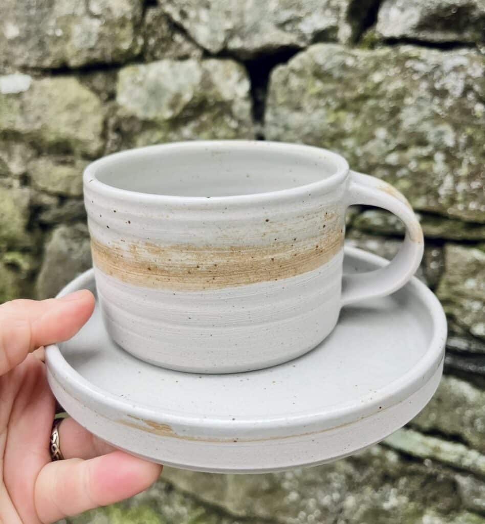 Coffee and Cake Set with thistle ash