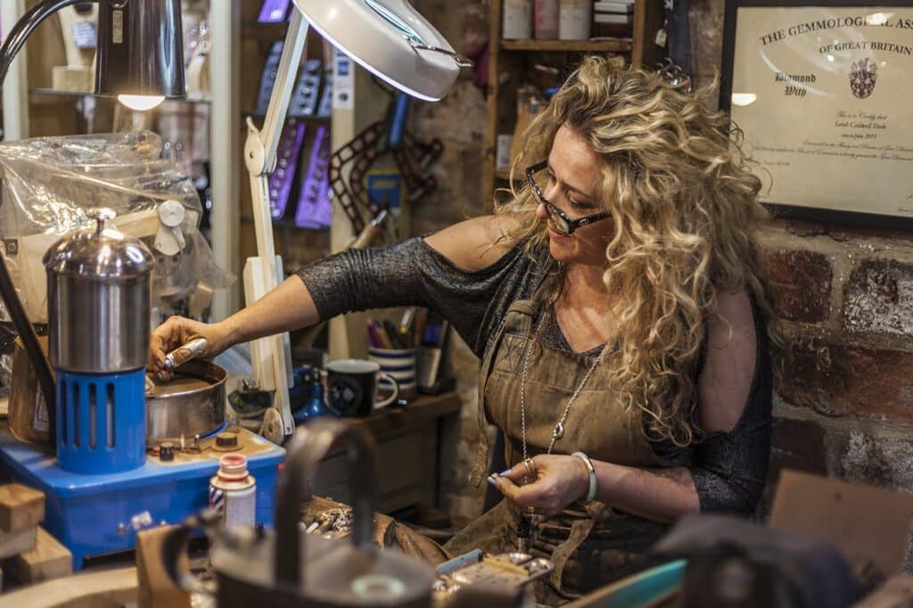 We are traditional jet lapidaries cutting all the stone on the premises