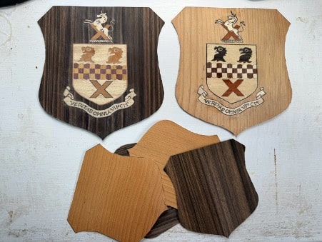 A sample coat of arms for chests, boxes etc.