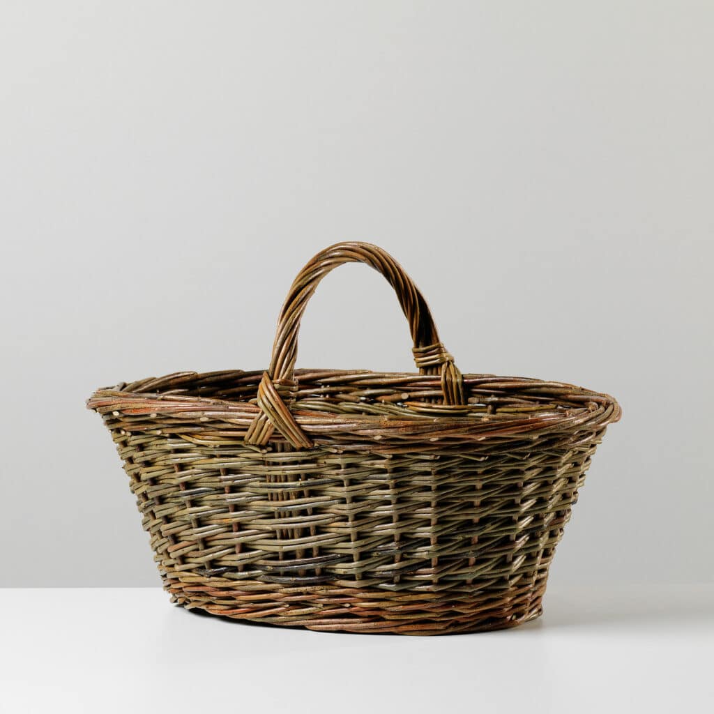 Handmade Oval Shopping Basket