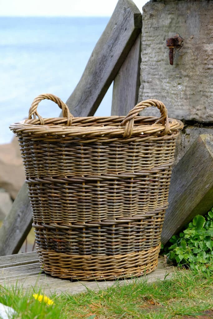 Handmade Willow Log Basket