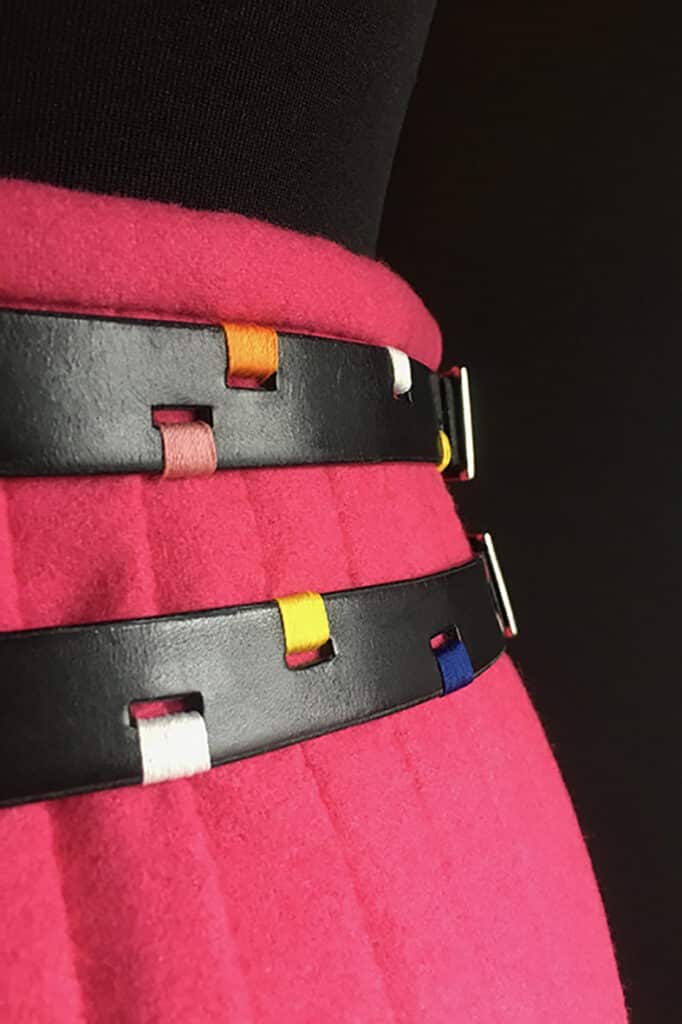 Bespoke leatherwork detail