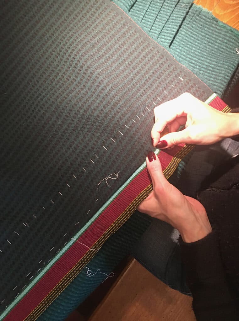 Handstitched kiltmaking