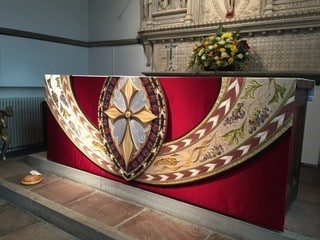 The Red Altar Frontal, for St. Mary’s Church, Beaconsfield