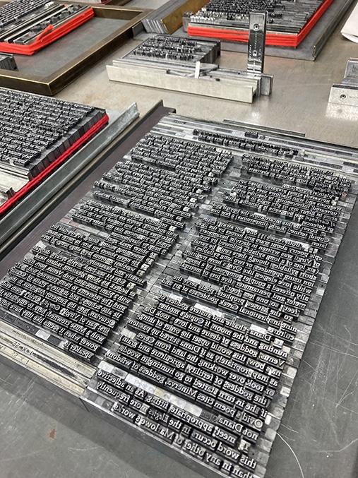 Text composition for limited edition book