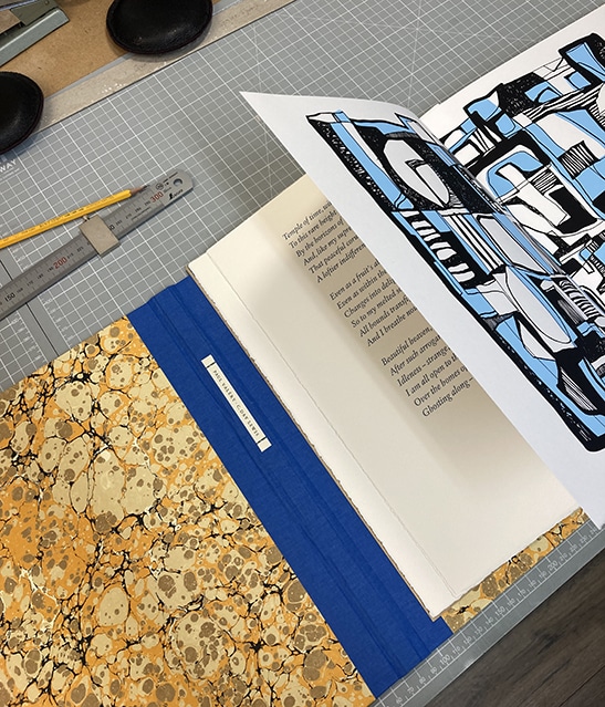 Paul Valréy classic poem ‘Le Ciemetiére Marin’ in parallel French and English with screen prints by Alfons Bytautas RAS