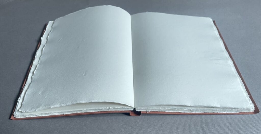 Flyleaf Binding showing pages open