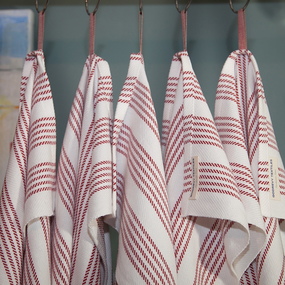 Red and White Striped Dish Towels