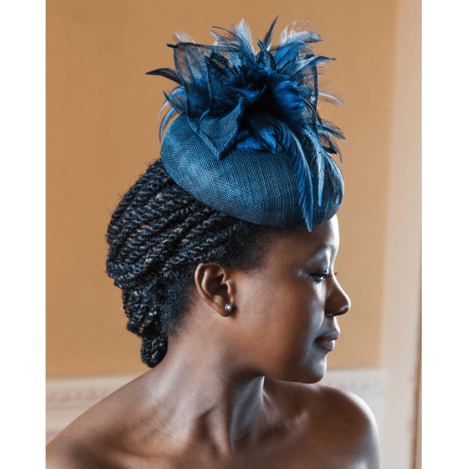 Navy Cocktail Hat by Isabella Josie