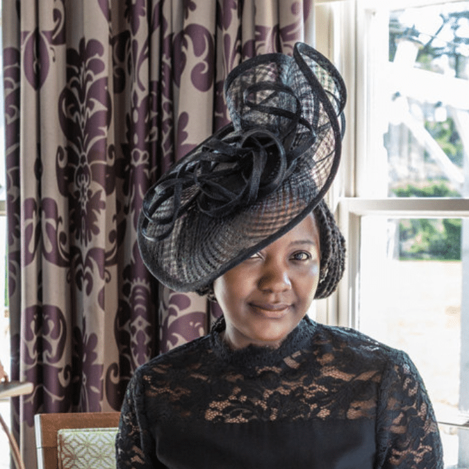 Sculptural Black Hat by Isabella Josie