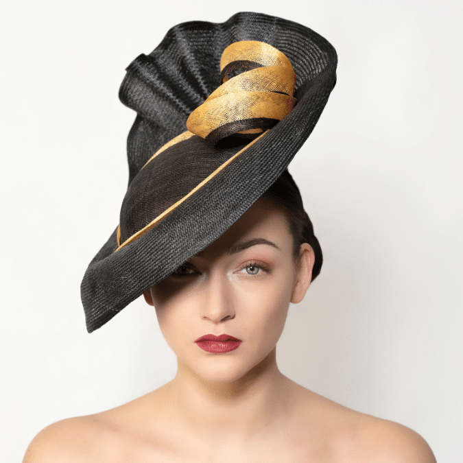 Black and Gold Hat by Isabella Josie