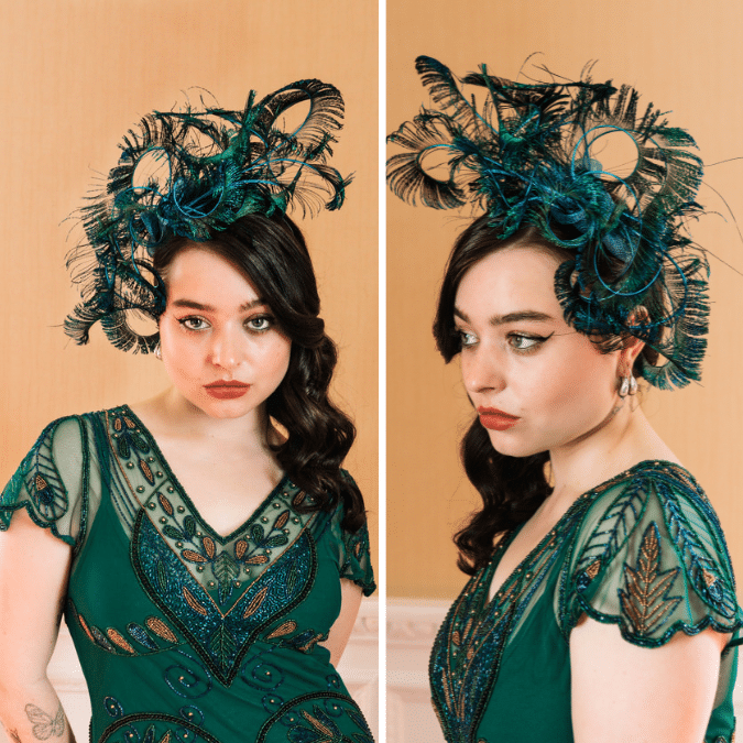 Peacock Feather Headpiece by Isabella Josie