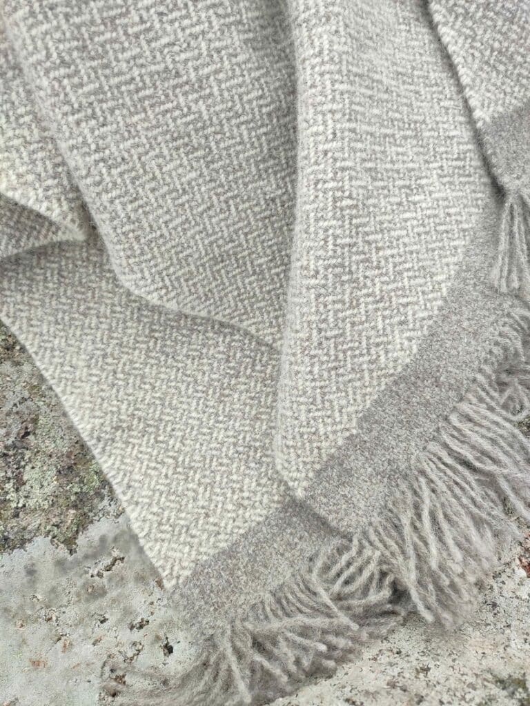 Handwoven ‘Mica’ Shawl of pure Cornish wool