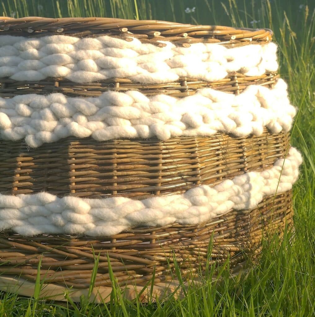 “Castle In The Sky” Hand Spun & Felted Welsh Wool Basket