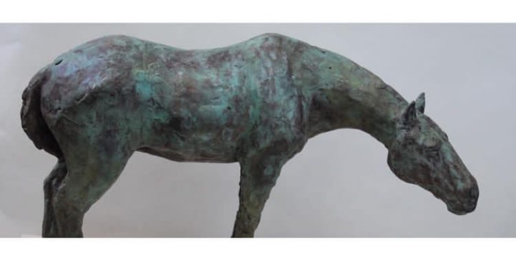 A horse in bronze