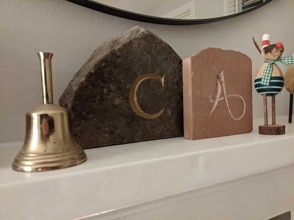 Individual carved letters