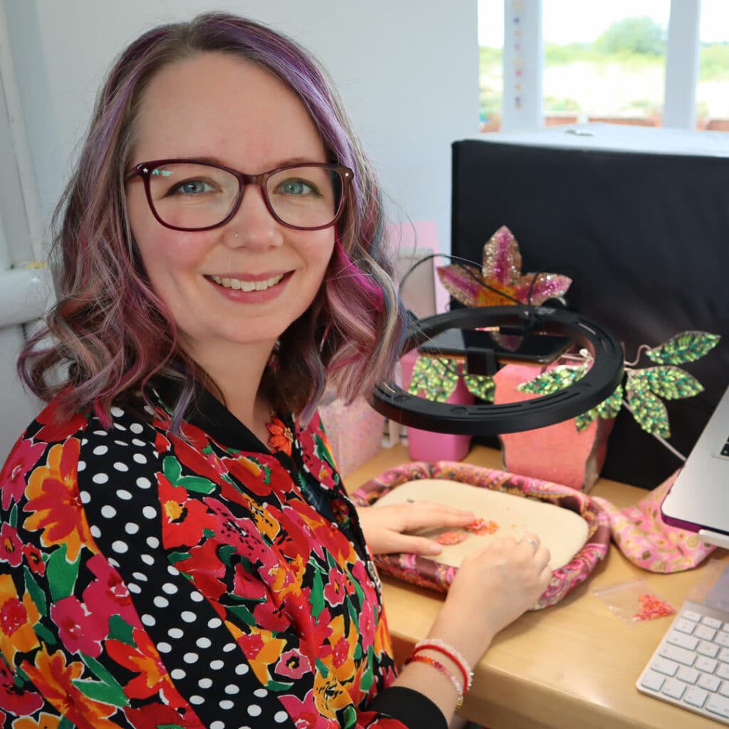 I teach beading classes on Zoom as well as in person.